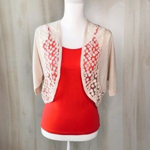 Shrug Mesh Embroidered Size M